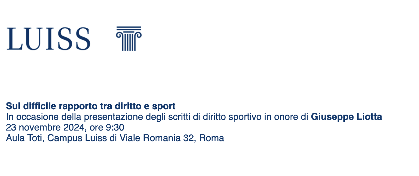 Sul difficile rapporto tra diritto e sport